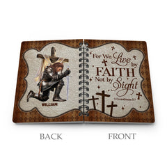 Personalized Warrior Of God For We Walk By Faith Not By Sight 2 Corinthians 5:7 Spiral Journal