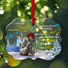 Personalized Woman Warrior Of God I Am The Daughter Of The King Do Not Fear Because I Am His Acrylic Ornament