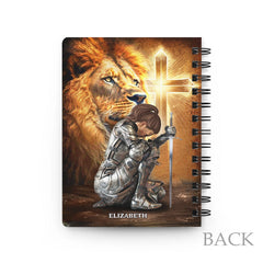 Personalized Woman Warrior Put On The Full Armor Of God Ephesians 6:10 Spiral Journal